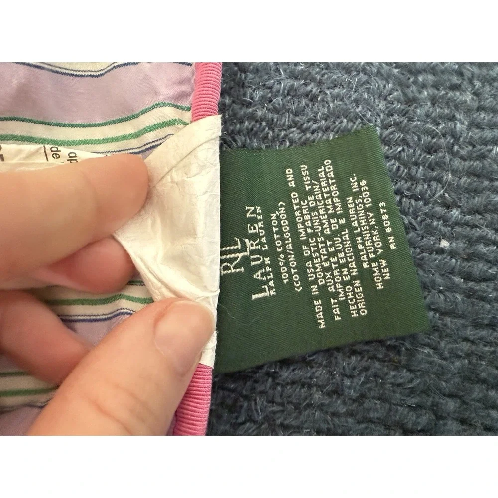Ralph Lauren Polo‎ Green Gingham Watermill Full/queen Comforter Bedding Vintage